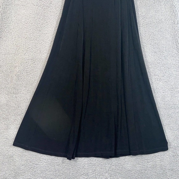 Chico's Skirt Womens 1 Black Casual Pleated Pull On Elastic Waist Solid Maxi - Picture 12 of 15